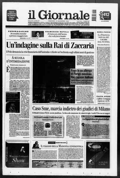 Il giornale : quotidiano del mattino